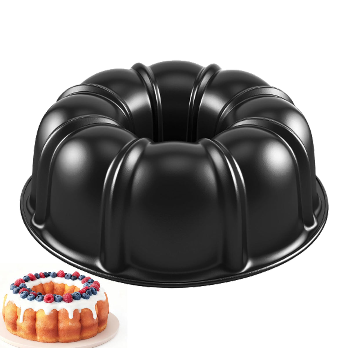 Shinsin Molde Bundt antiadherente 10 pulgadas para hornear