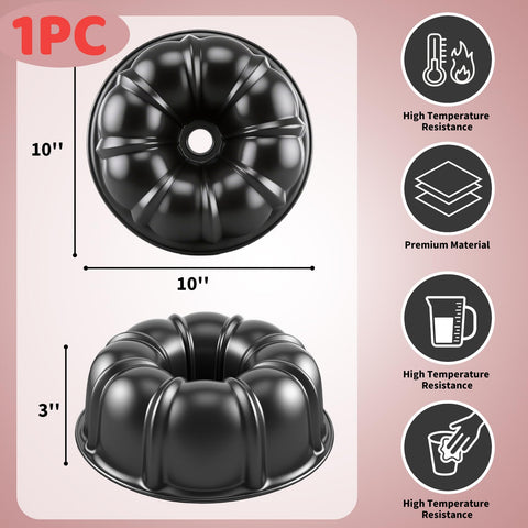 Shinsin Bundt Pan con tubo central para horneados uniformes