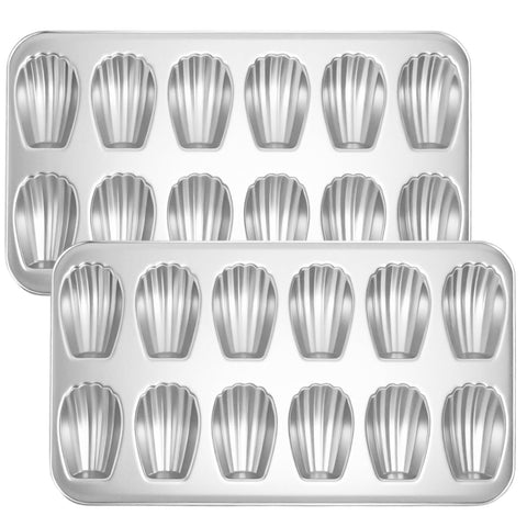Shinsin Madeleine, juego de 12 cavidades para porciones uniformes en repostería casera