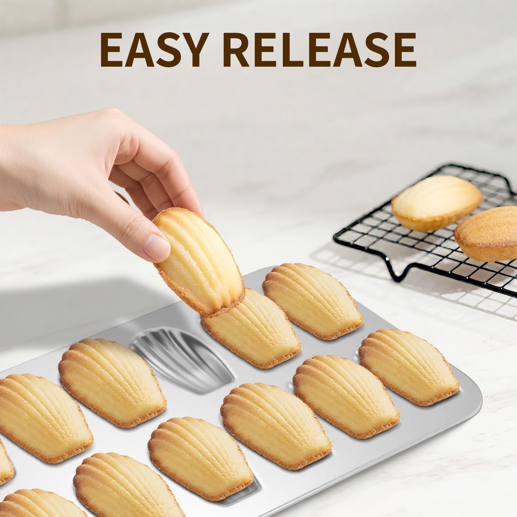 Shinsin Madeleine, forma de concha acanalada aporta un toque elegante a tus reposterías