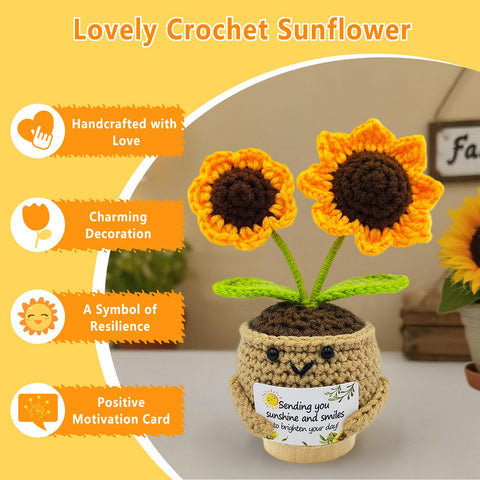 SHINYHARBOR peluche girasol tejido que alegra la habitación