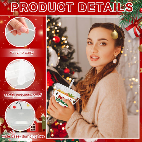 Shinymoon cubos navidad diseño multicolor, perfectos para bebidas frías y templadas.