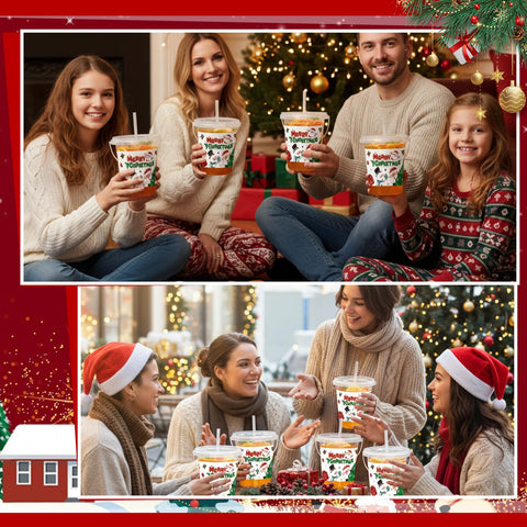 Shinymoon cubos navidad multicolor, 34 onzas para porciones generosas.