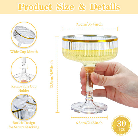 Copa plástica SHIQIKEJIPTY de 7oz con base estable para servicio.