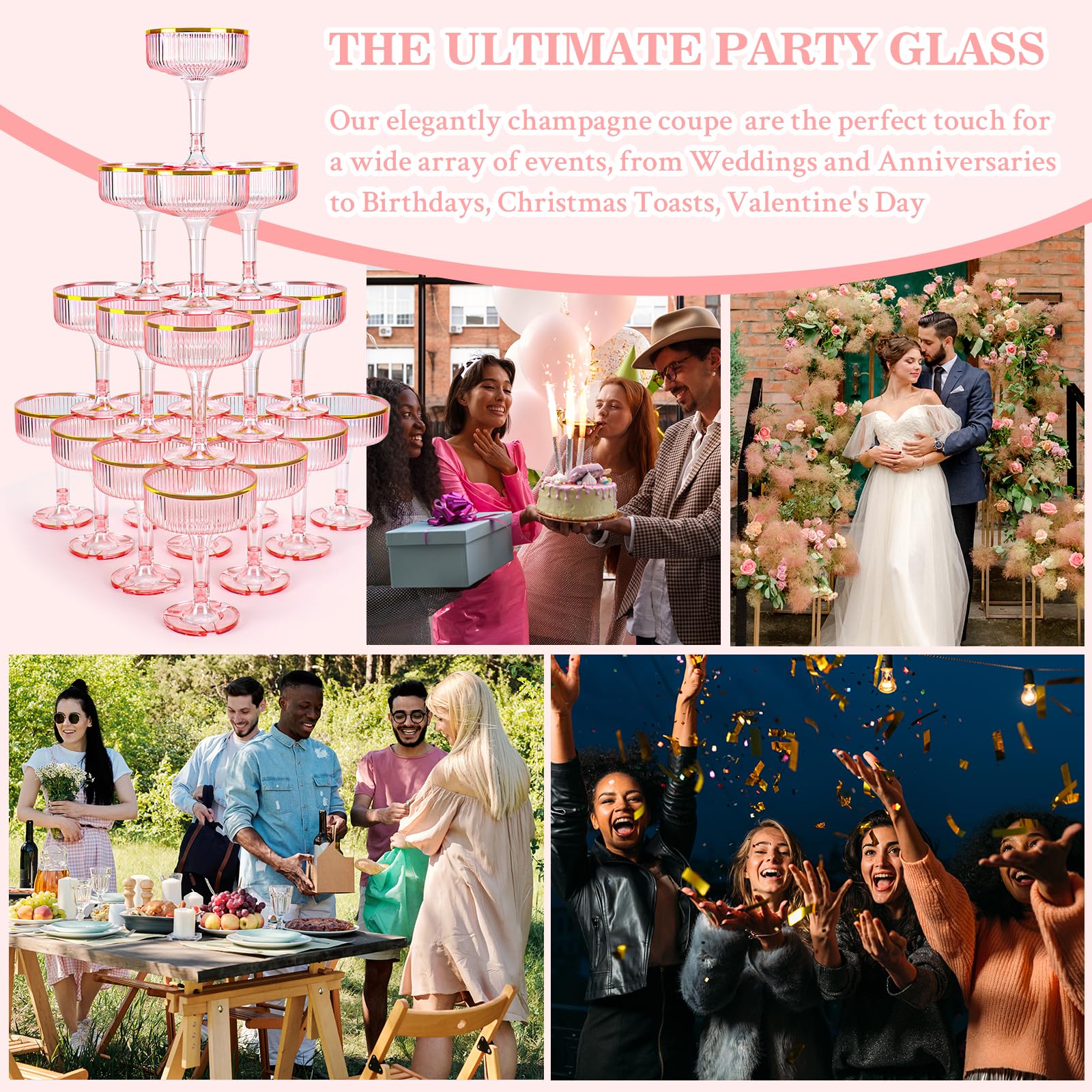 SHIQIKEJIPTY copas champagne para bodas y eventos