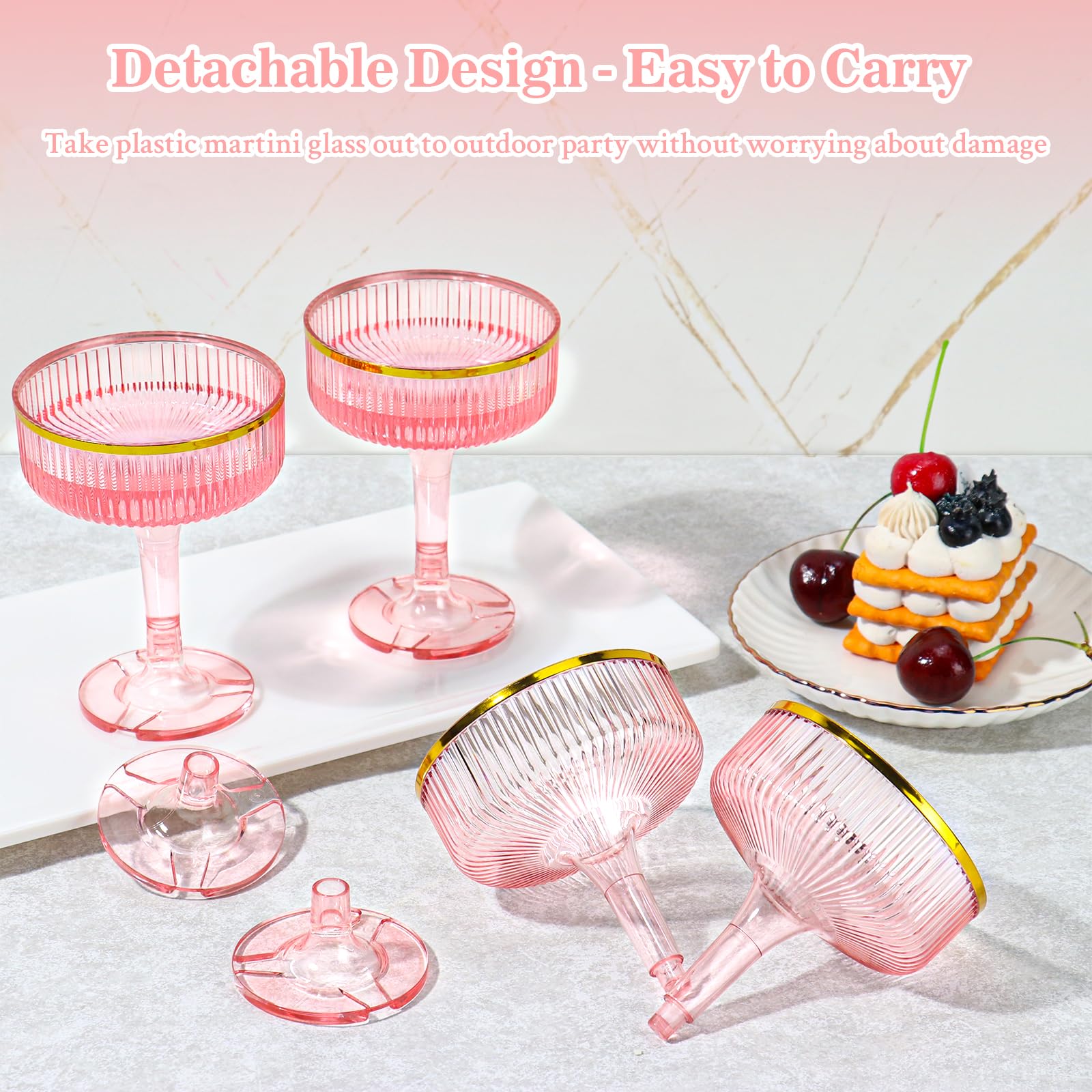 SHIQIKEJIPTY copas plástico irrompibles para fiestas