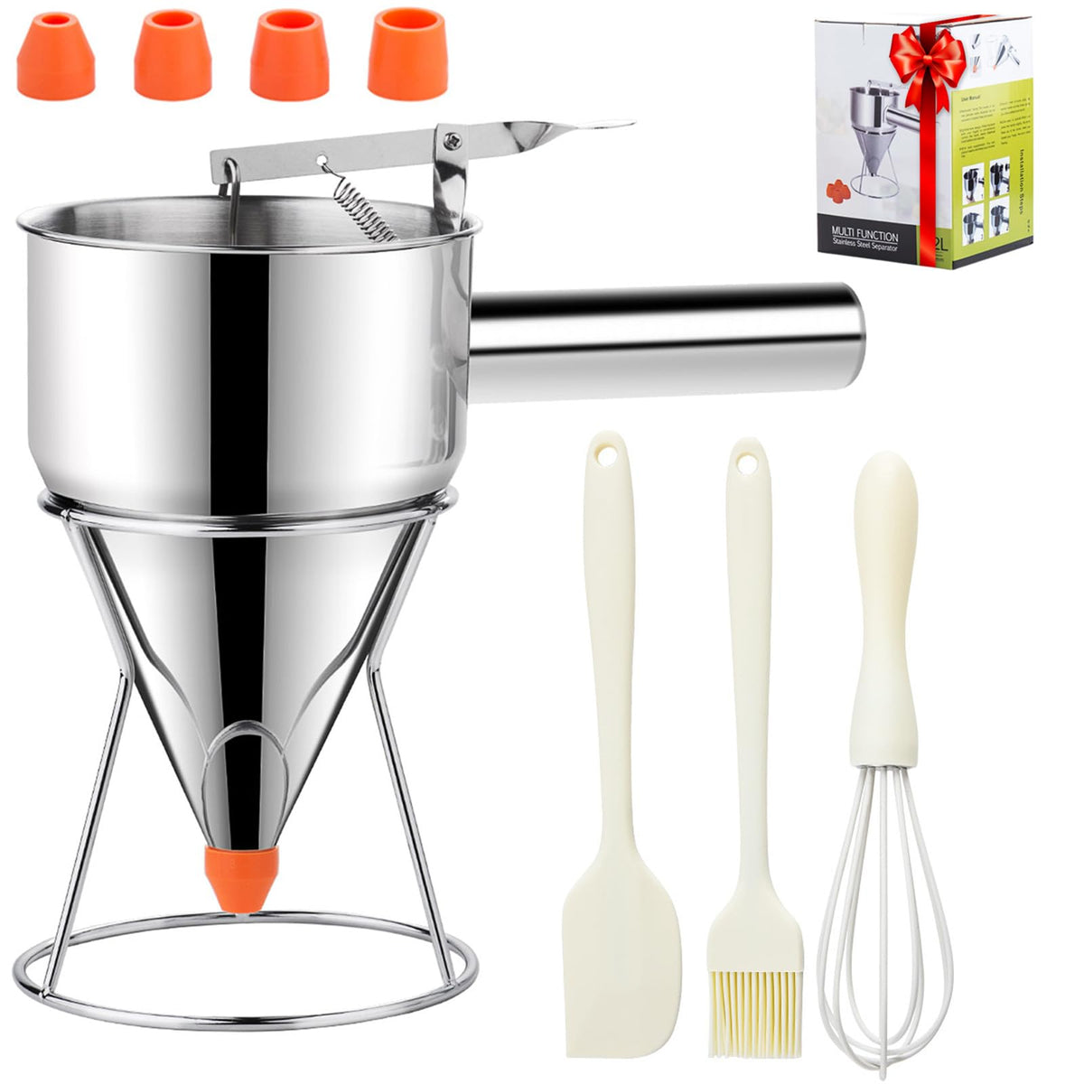 Dispensador SHOFILT para masa de panqueques de 20oz con control de porciones.