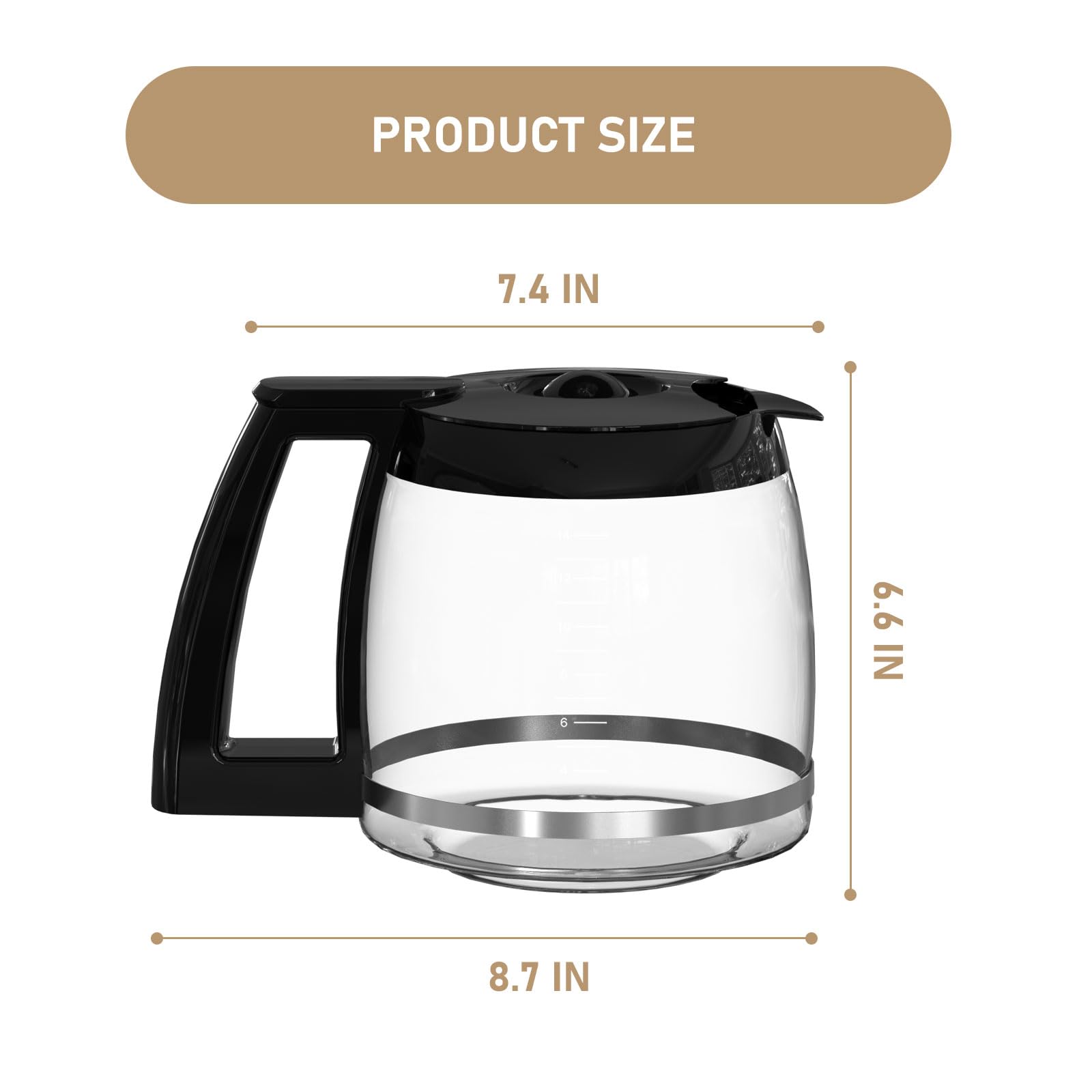 Capacidad de casi 14 tazas para reuniones con Shonshon