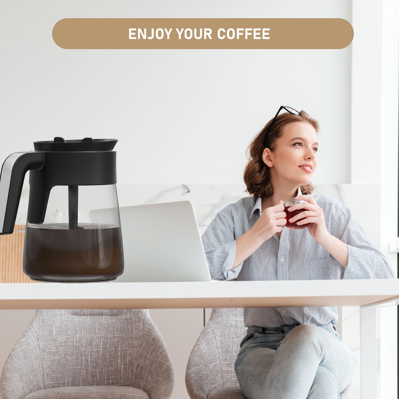 Diseño que ayuda a mantener la temperatura y sabor del café.