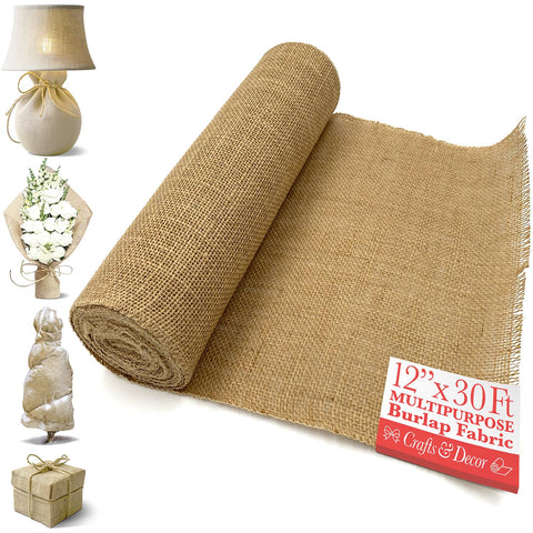 Shop Square arpillera natural con textura de yute, ideal para decoración rústica.