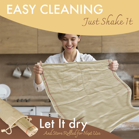 Shop Square Couche lino 100% natural preparado para horneados consistentes