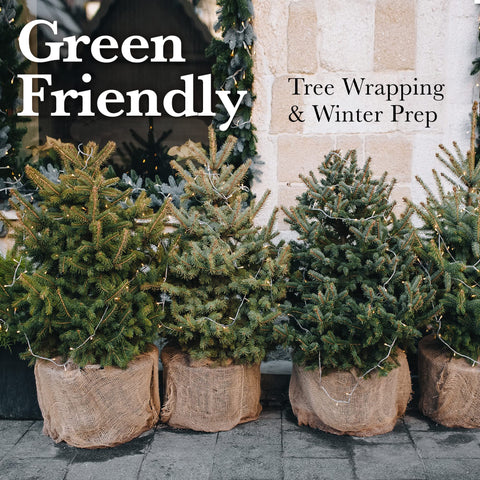 Shop Square escena al aire libre con arpillera decorativa y resistente.