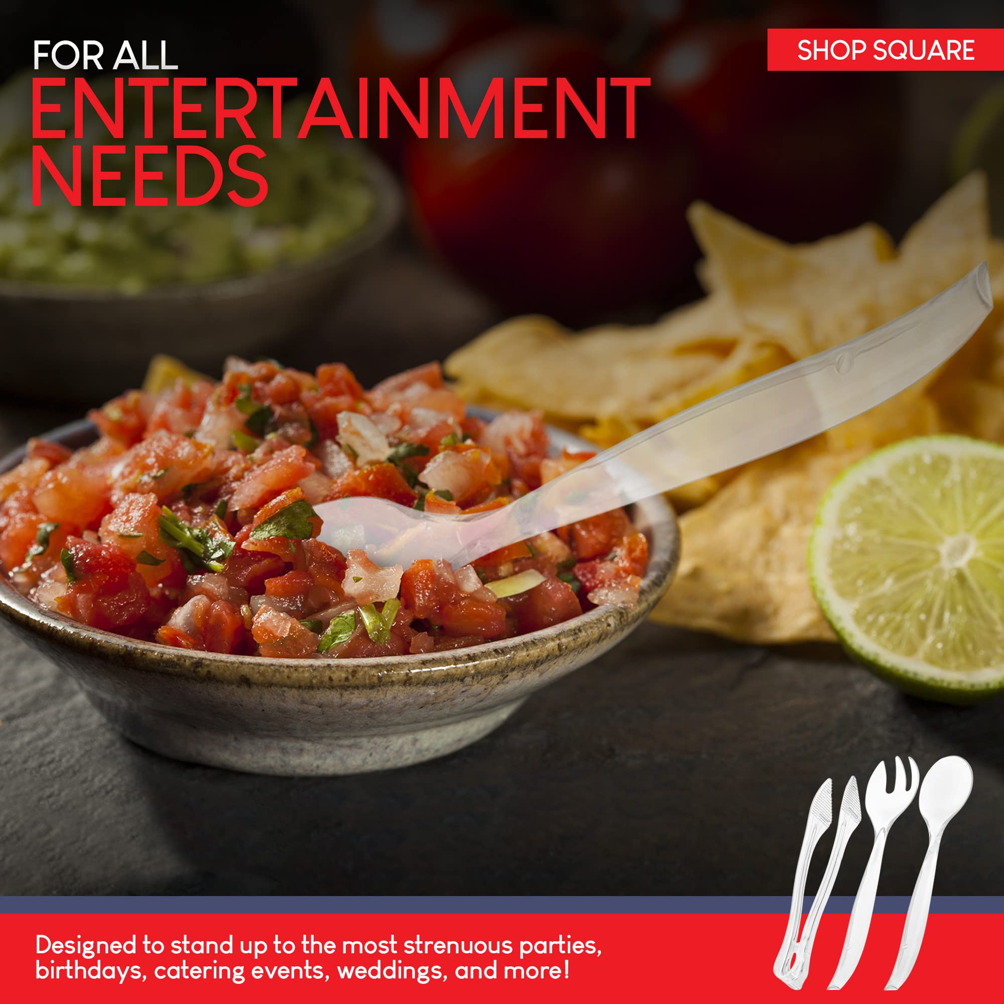 Shop Square juego completo para fiestas, bodas y catering.