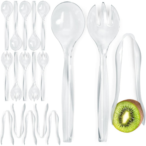 Shop Square utensilios desechables de plástico, conjunto de 18 para buffet.