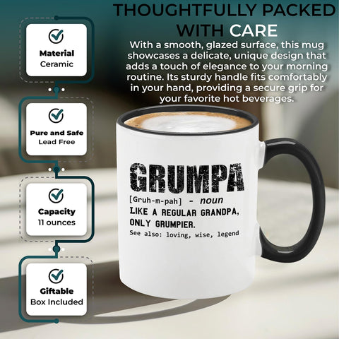 shop4ever Grumpa-imprime-dos-caras: diseño legible para uso ambidestro.