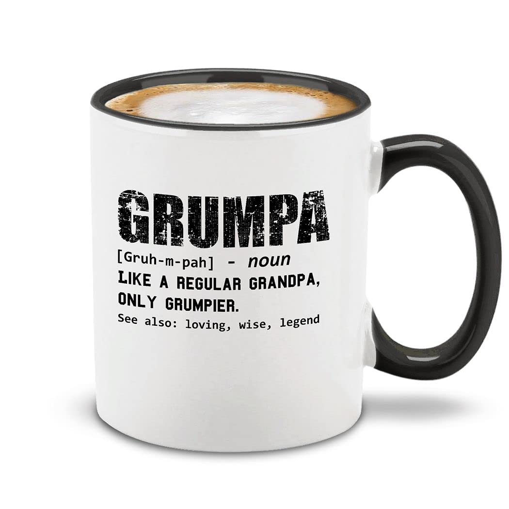 shop4ever Grumpa-mango-negro: mango negro cómodo para sostener la bebida.