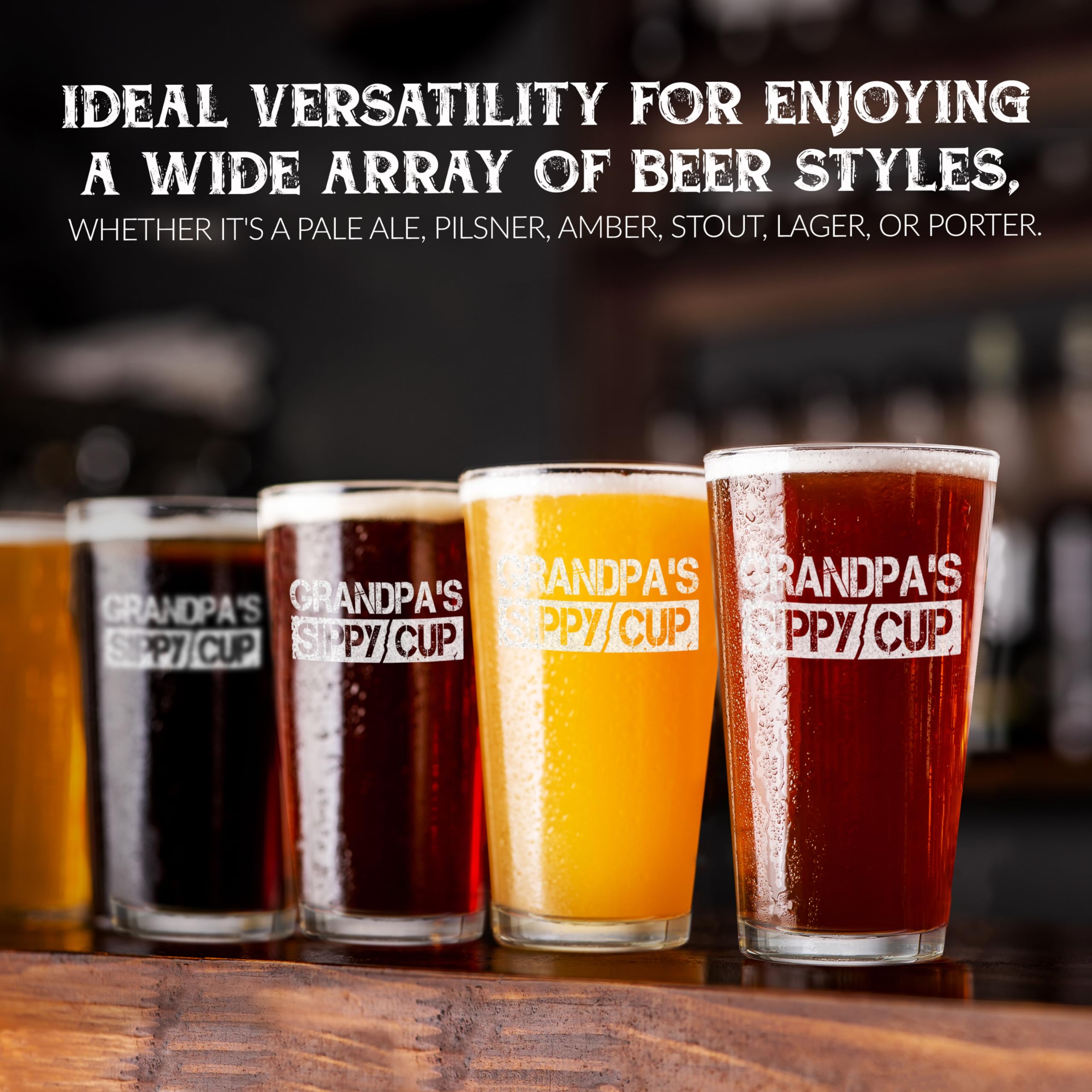 shop4ever vidrio de alta durabilidad con grabado permanente para cerveza