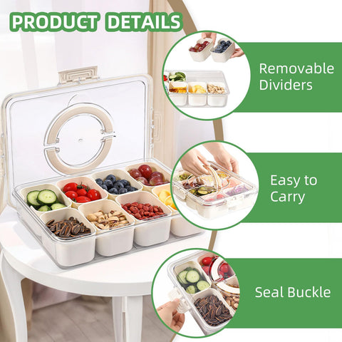 shopwithgreen contenedor portátil con tapa clara para identificar contenidos.