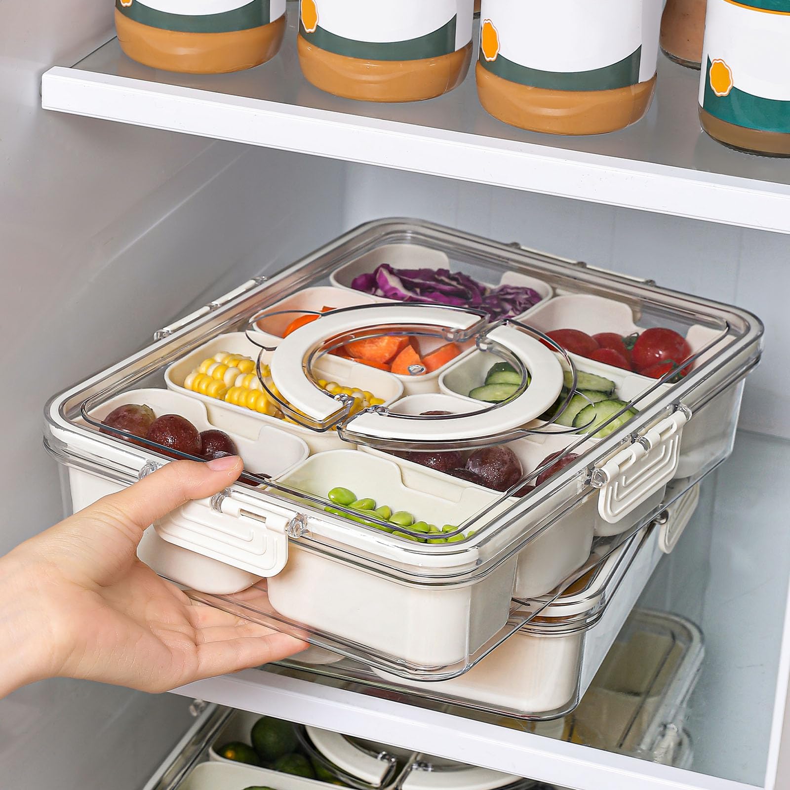 shopwithgreen bandeja dividida desmontable para rellenar y limpiar fácilmente.