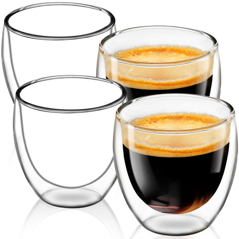 shopwithgreen tazas de café expreso, doble pared, 5oz, sin condensación al servir.