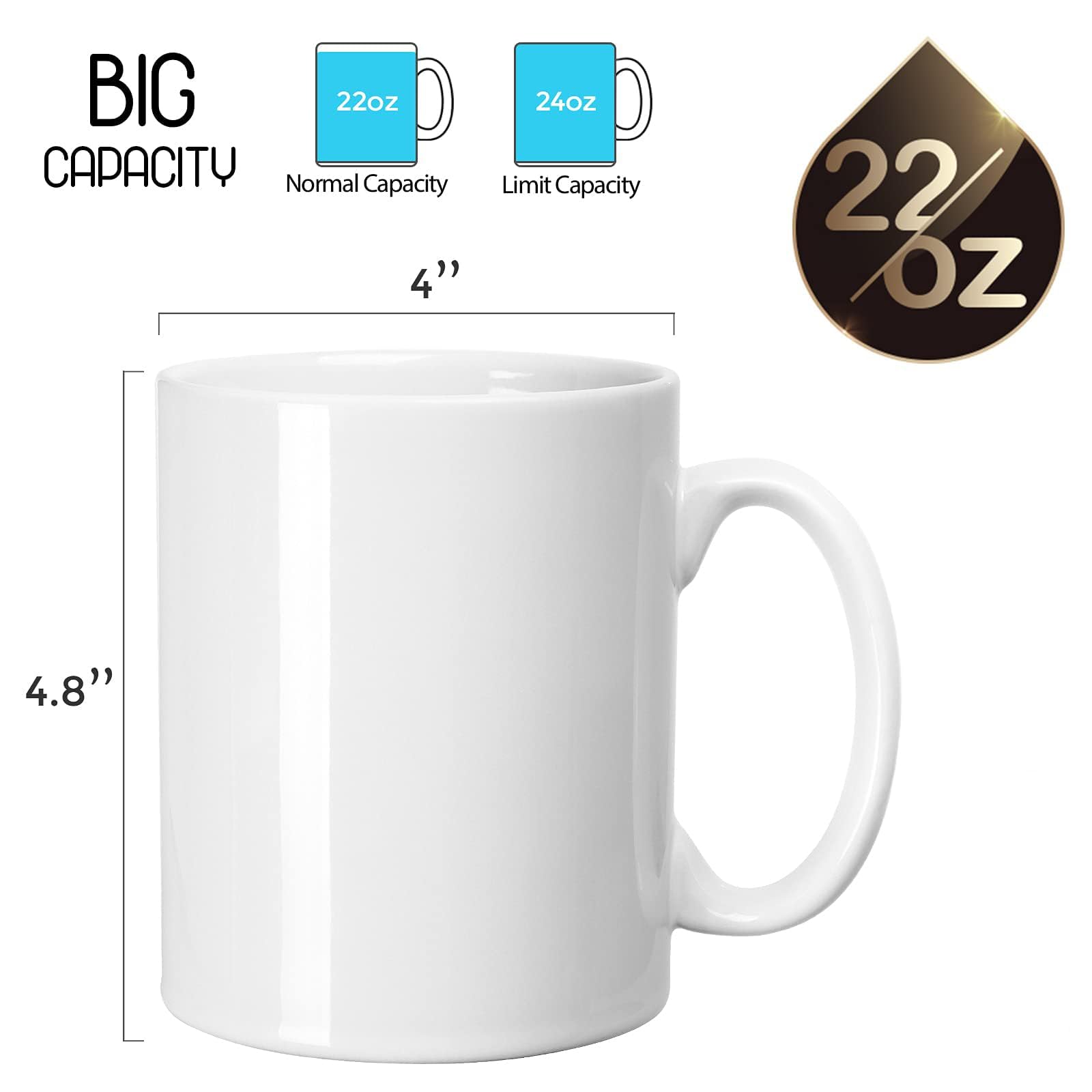 SHOWFULL taza con asa grande facilita tomarla.