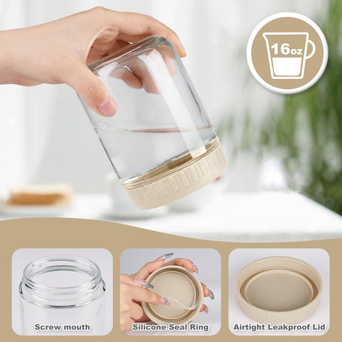 SHOWIN diseño apilable en frascos de vidrio para ahorro de espacio.