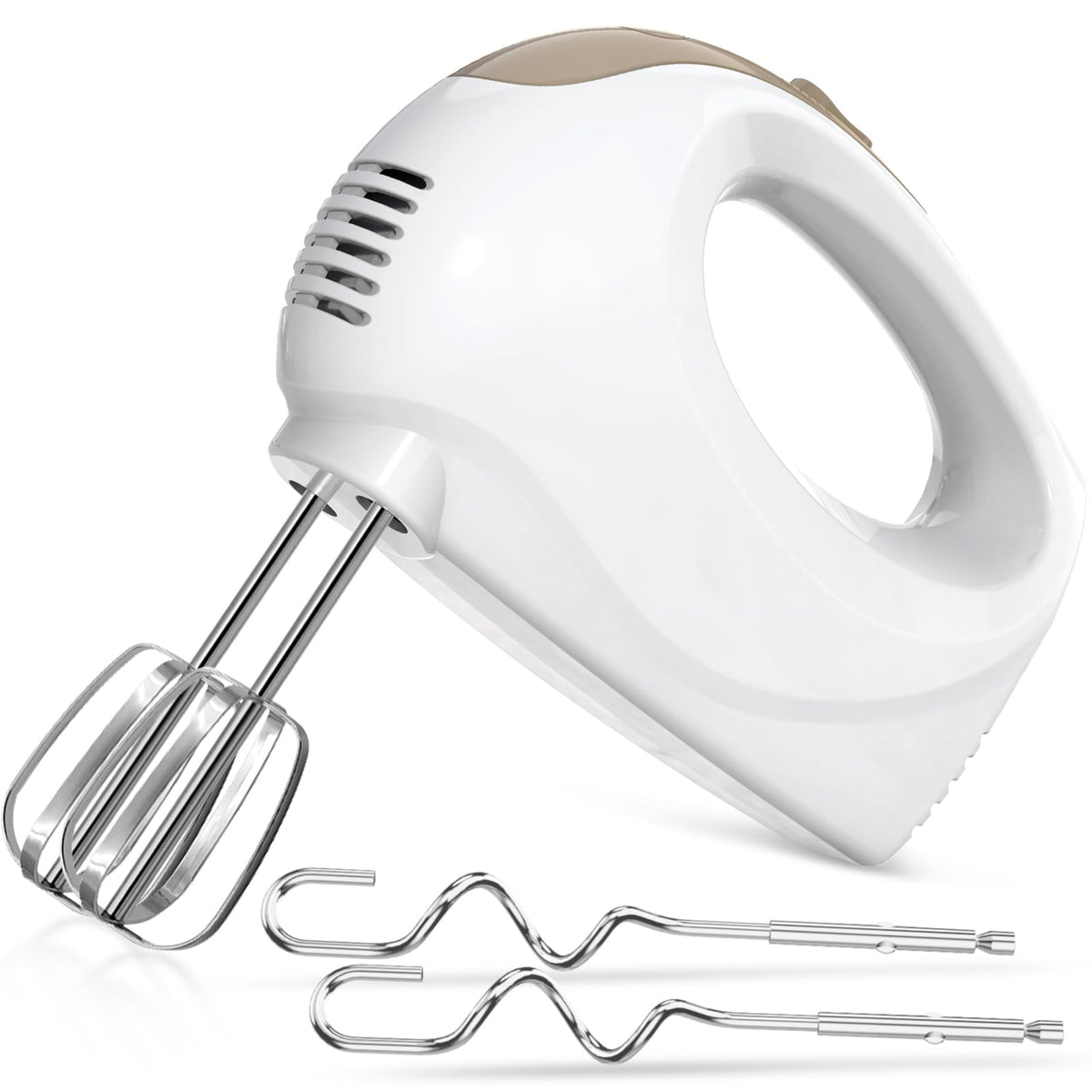 Showvigor batidora de mano con mango ergonómico para uso cómodo