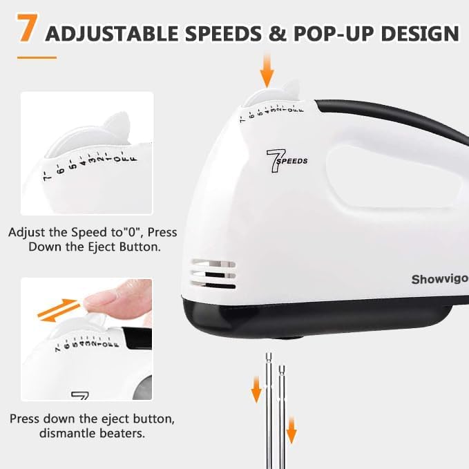 Showvigor diseño ergonómico para un agarre cómodo durante batidos.