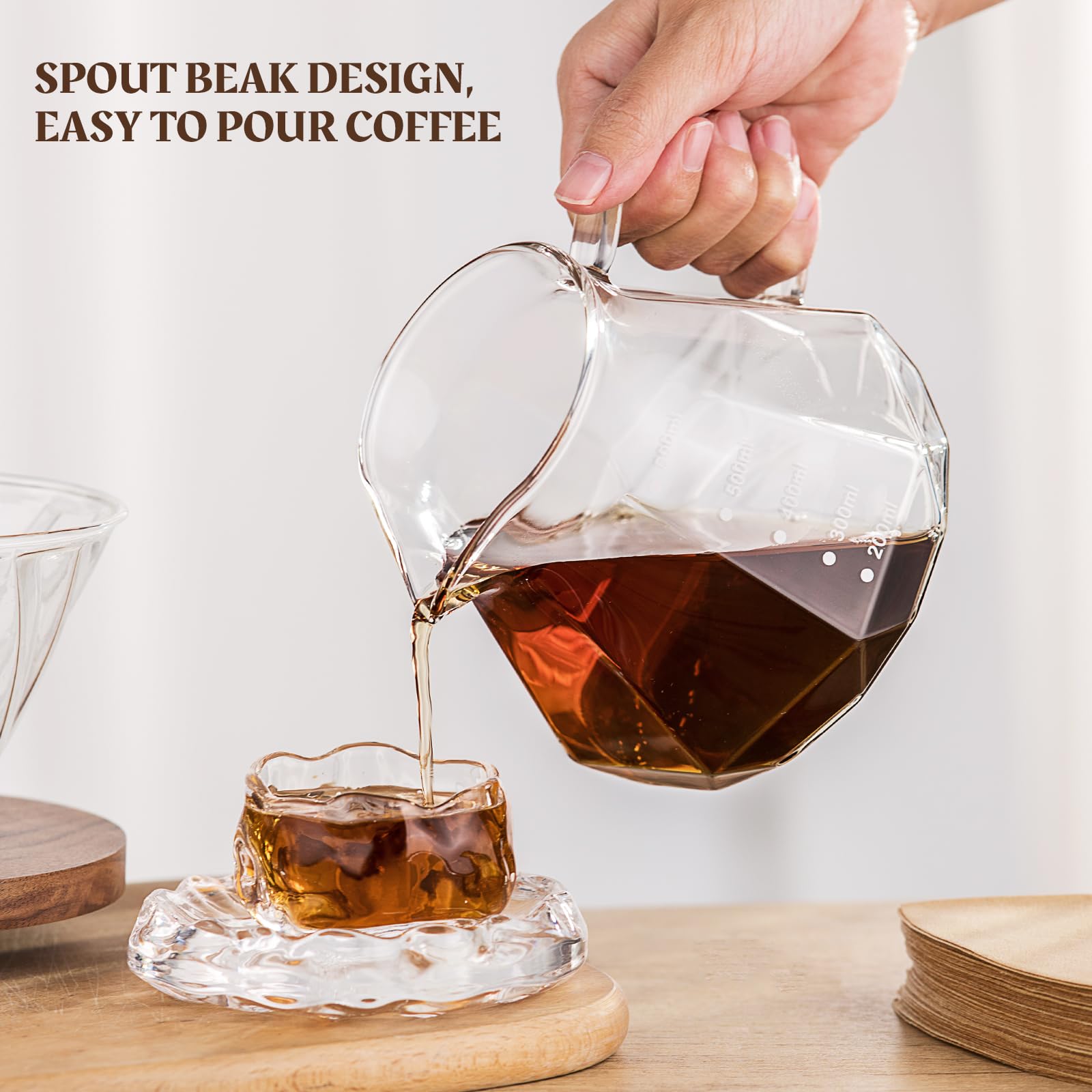 Shoxil cafetera de vidrio con diseño elegante para infusiones precisas