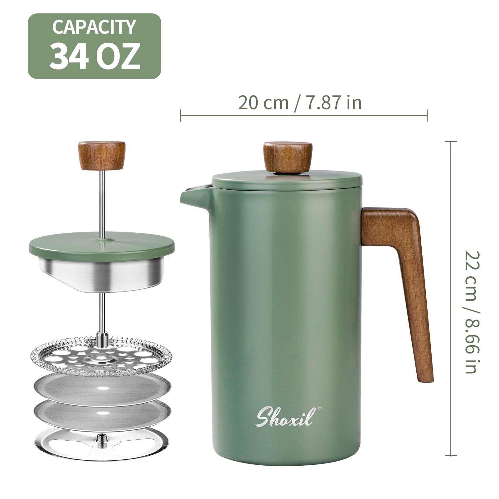 Shoxil con capacidad para 8 tazas, ideal para compartir