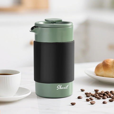 Shoxil Prensa Francesa, empuje con resorte para extracción suave.