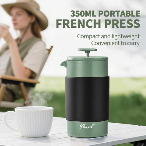 Shoxil Prensa Francesa, detalle del filtro de malla fina para taza limpia.