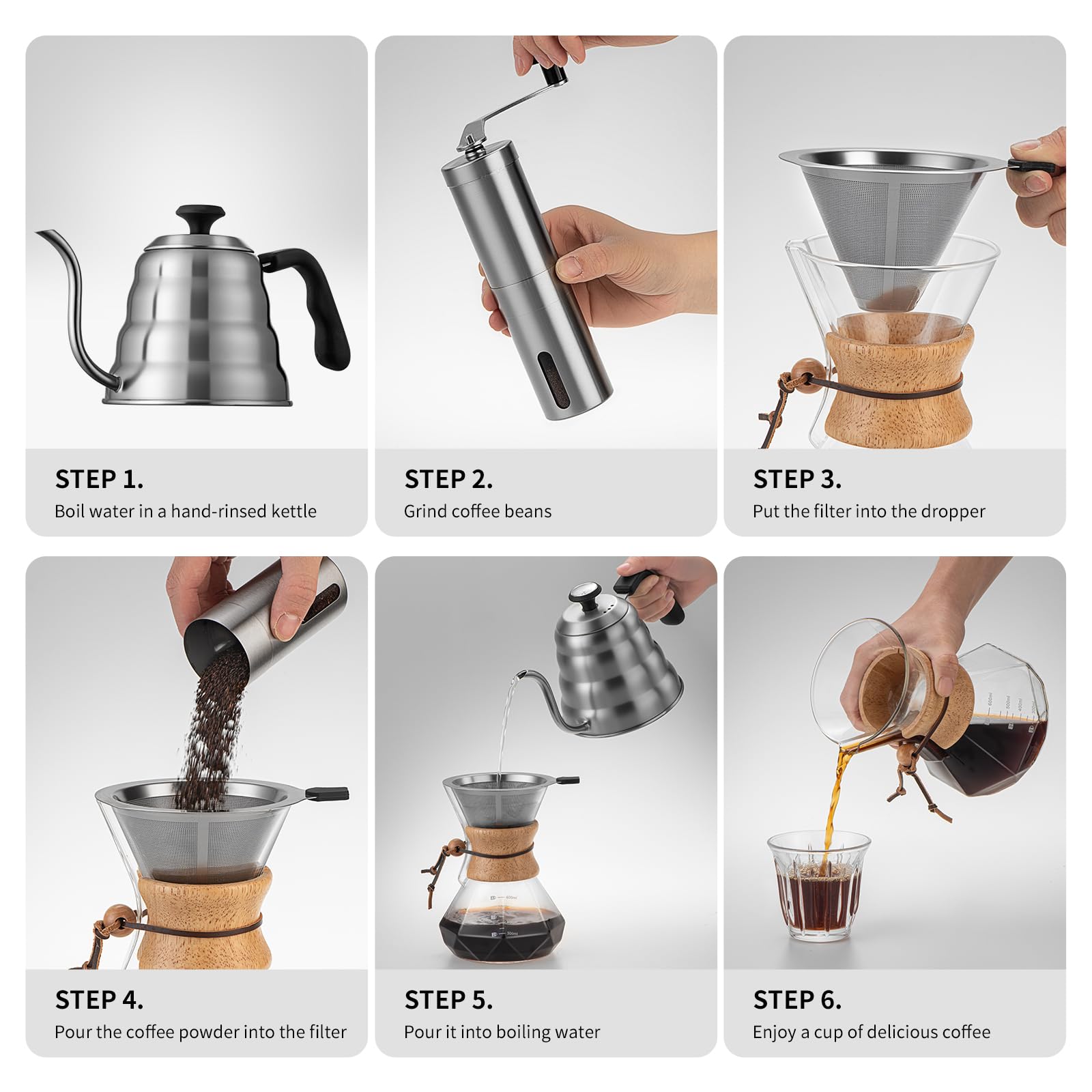 Shoxil termómetro integrado para controlar la temperatura de extracción durante el café.