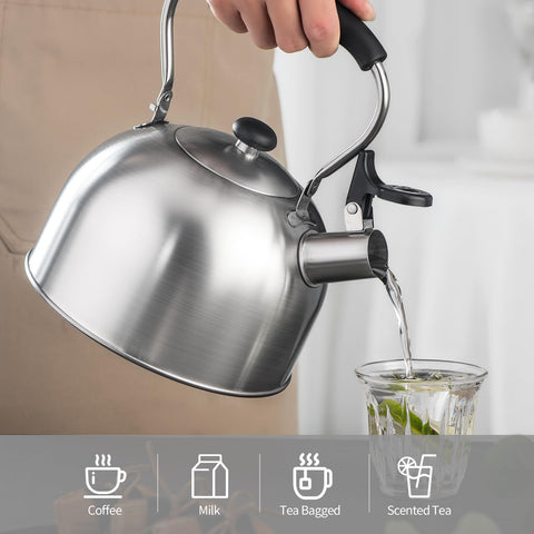 Capacidad de 2,5 litros para preparar varias tazas.