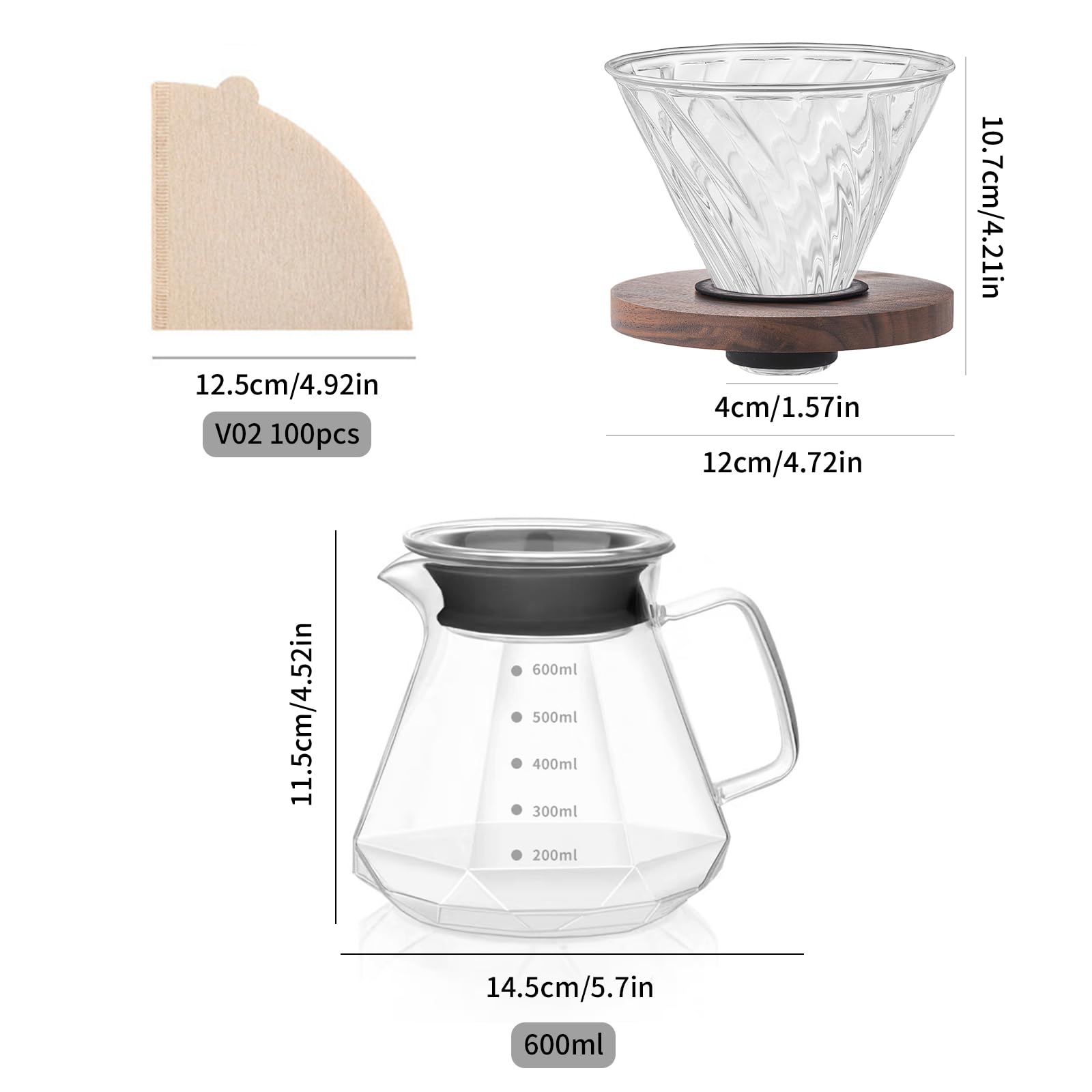 Shoxil conjunto para preparación de café filtrado en casa