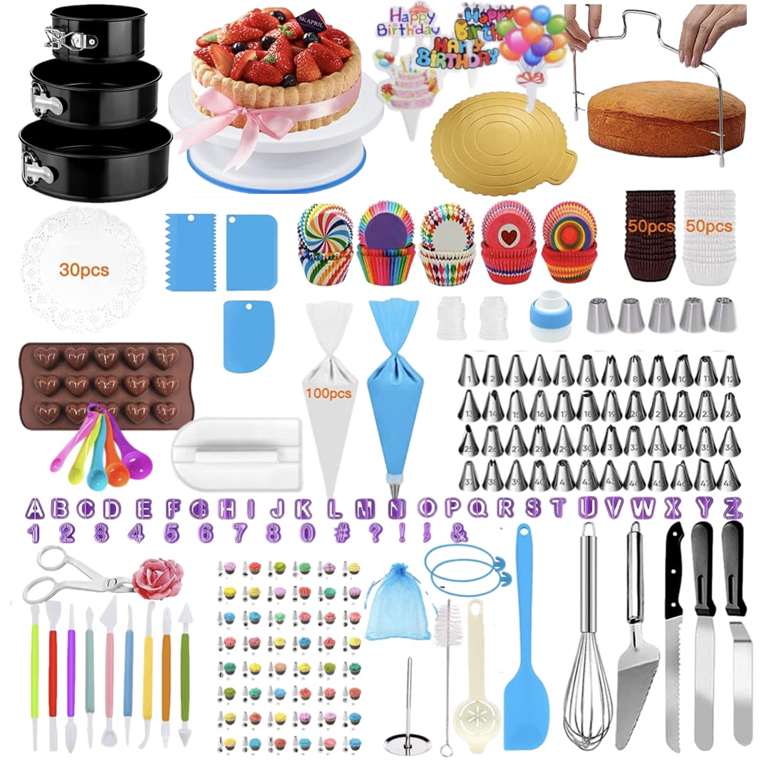 Shpebs torno giratorio para pasteles con base antideslizante facilita decorar sin mover el pastel.