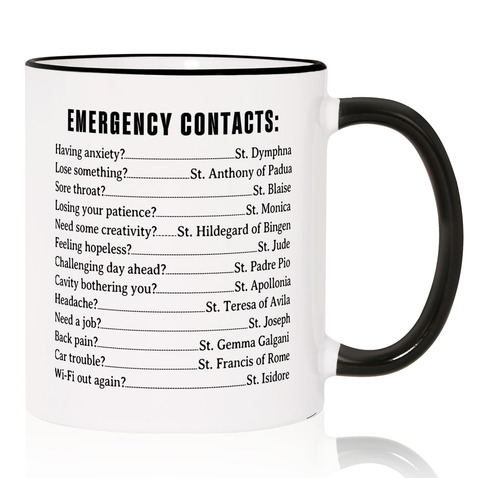 Taza cristiana Shqiueos con arte divertido para empezar el día con humor.