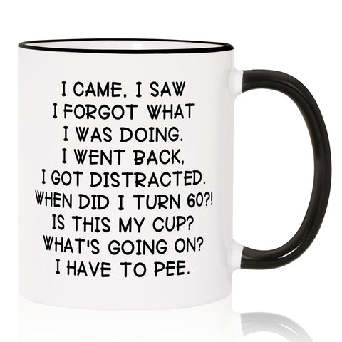 Taza Shqiueos con diseño gracioso para el 60º cumpleaños.