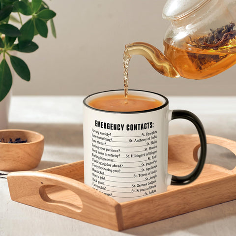 Taza cristiana Shqiueos para padre con mensaje alentador para cada mañana.