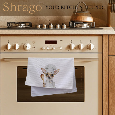 Shrago toallas de cocina Chihuahua color pop para decoración moderna.