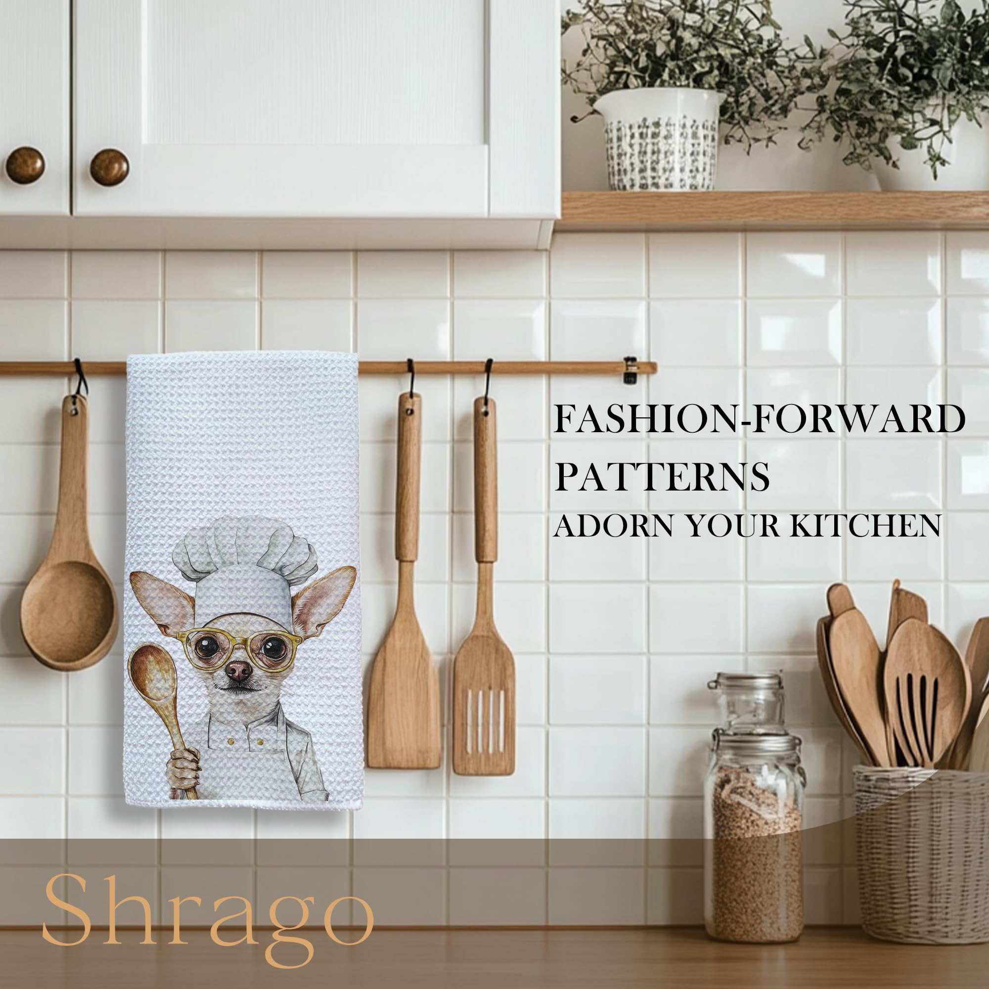 Shrago toallas de cocina Chihuahua regalo ideal para amantes de mascotas.