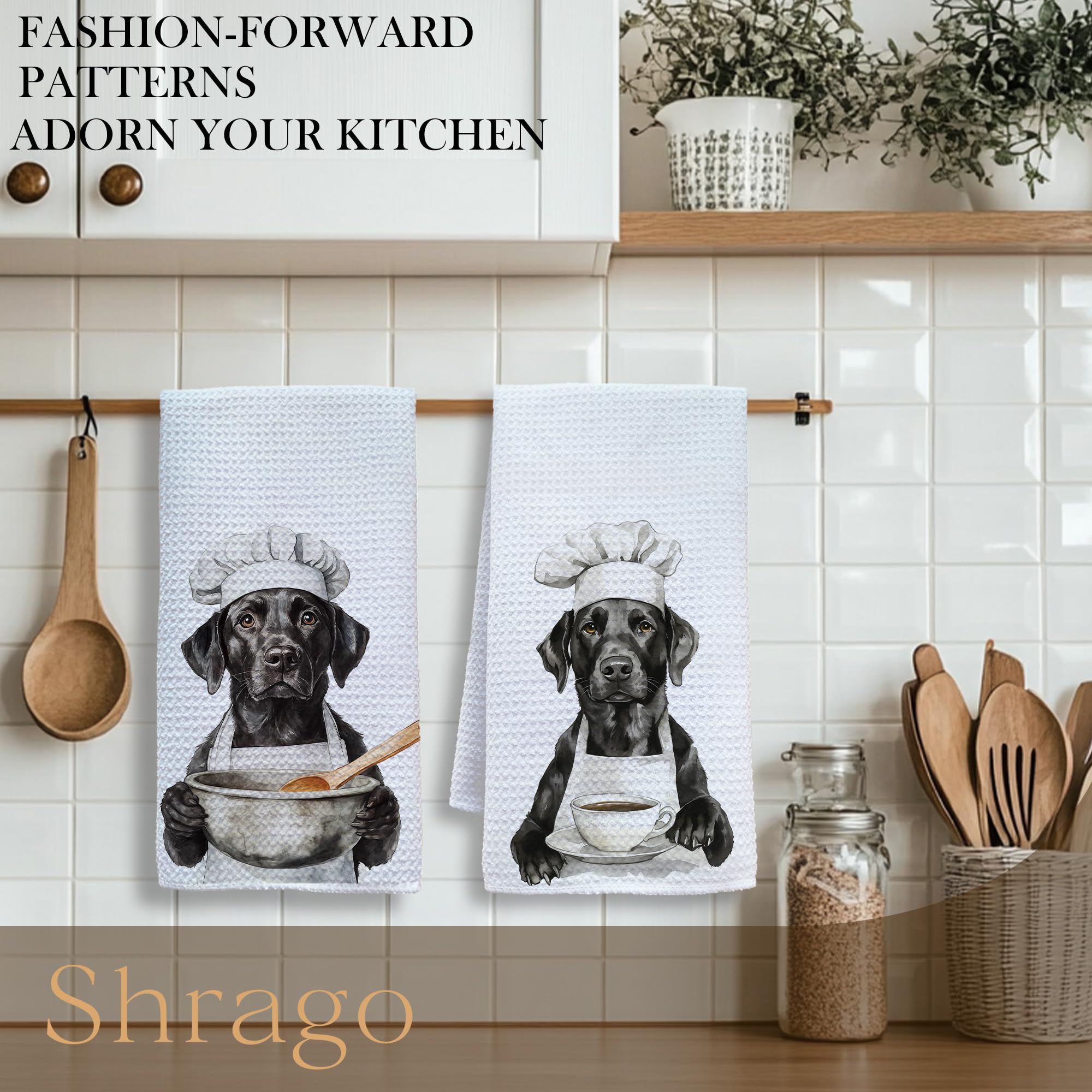 Shrago toallas de cocina con diseño colorido, añade energía y color al espacio culinario.