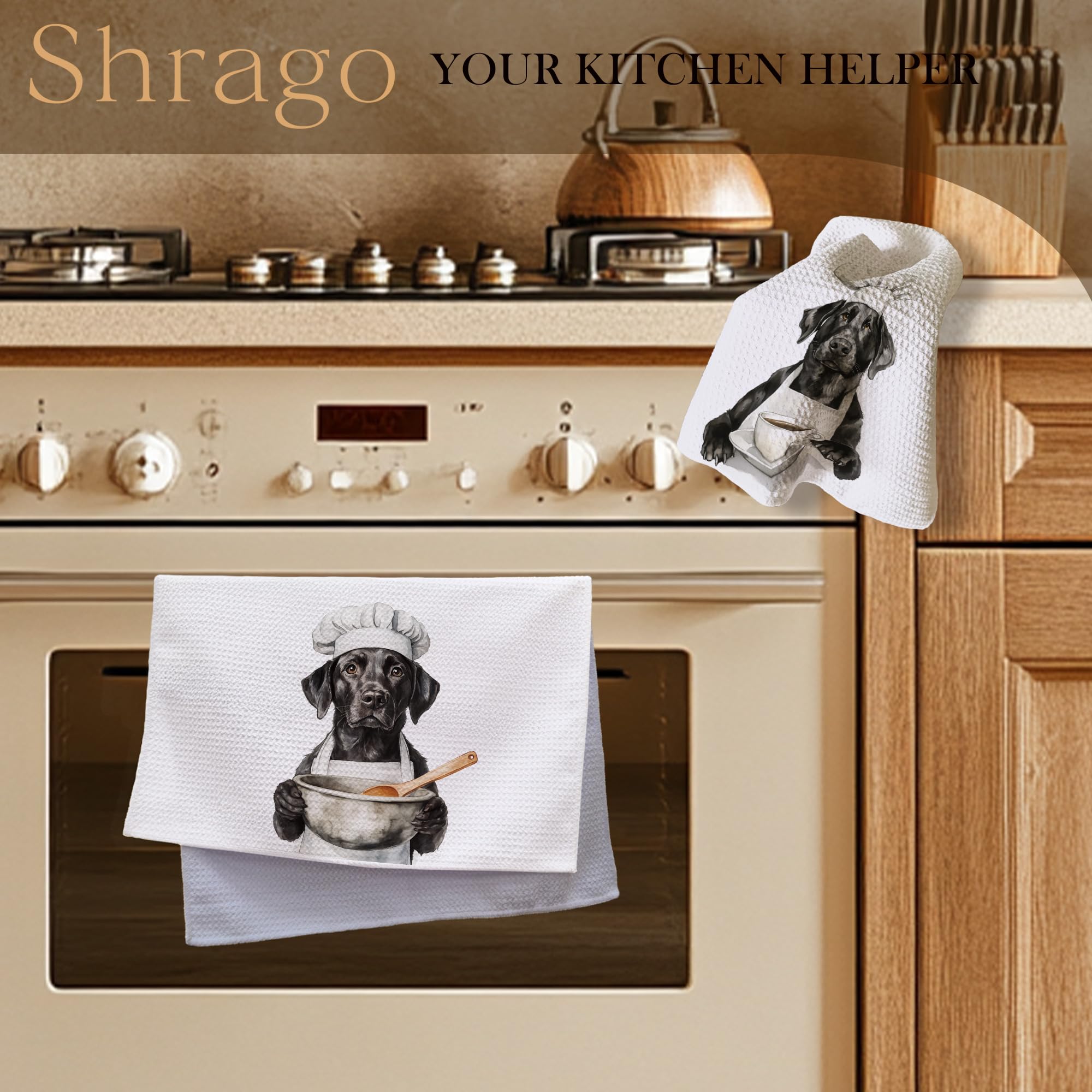 Shrago toallas con patrón decorativo, práctica y elegante para la encimera.