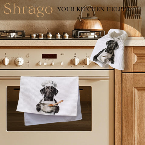 Shrago toallas con patrón decorativo, práctica y elegante para la encimera.