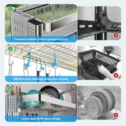 Shrivee organizador de cocina con accesorios integrados para ahorrar espacio