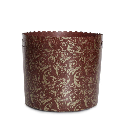 Molde para panettone SHSH con diseño marrón para panettones uniformes.