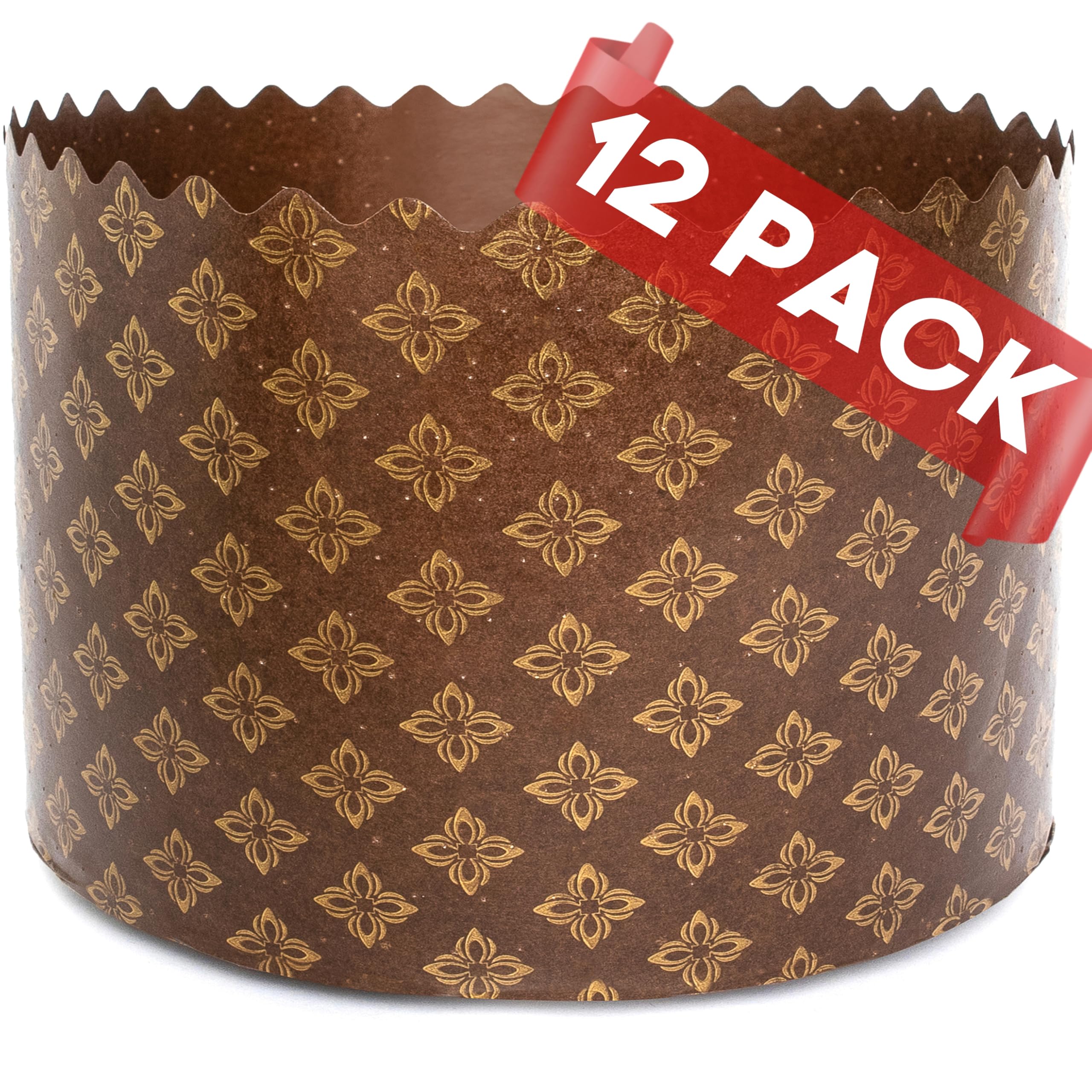 SHSH Trade Group Moldes de papel con perforaciones para panettone, desmolde más fácil.