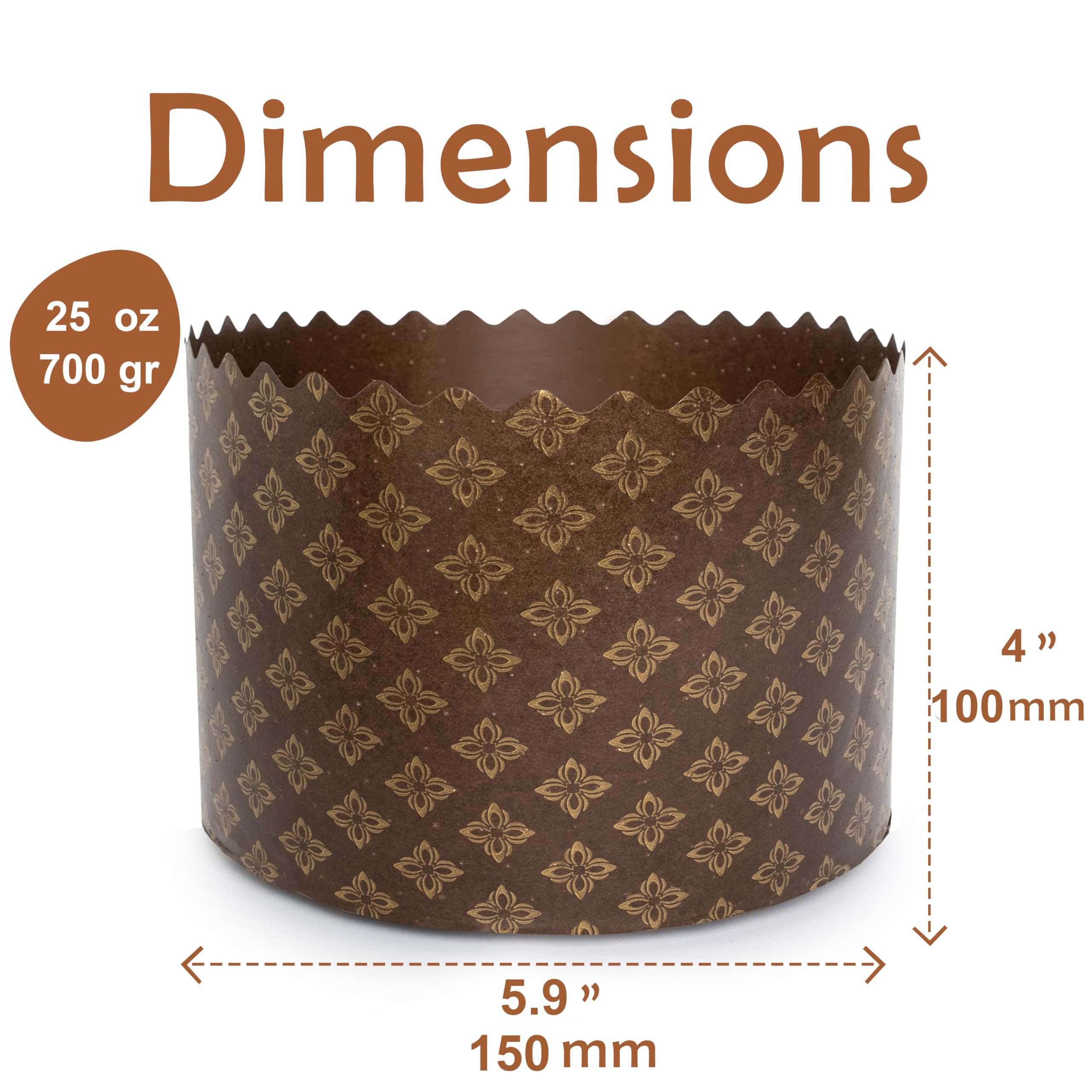 SHSH Trade Group Pack 12 moldes de papel para panettone, opción económica para fiestas.