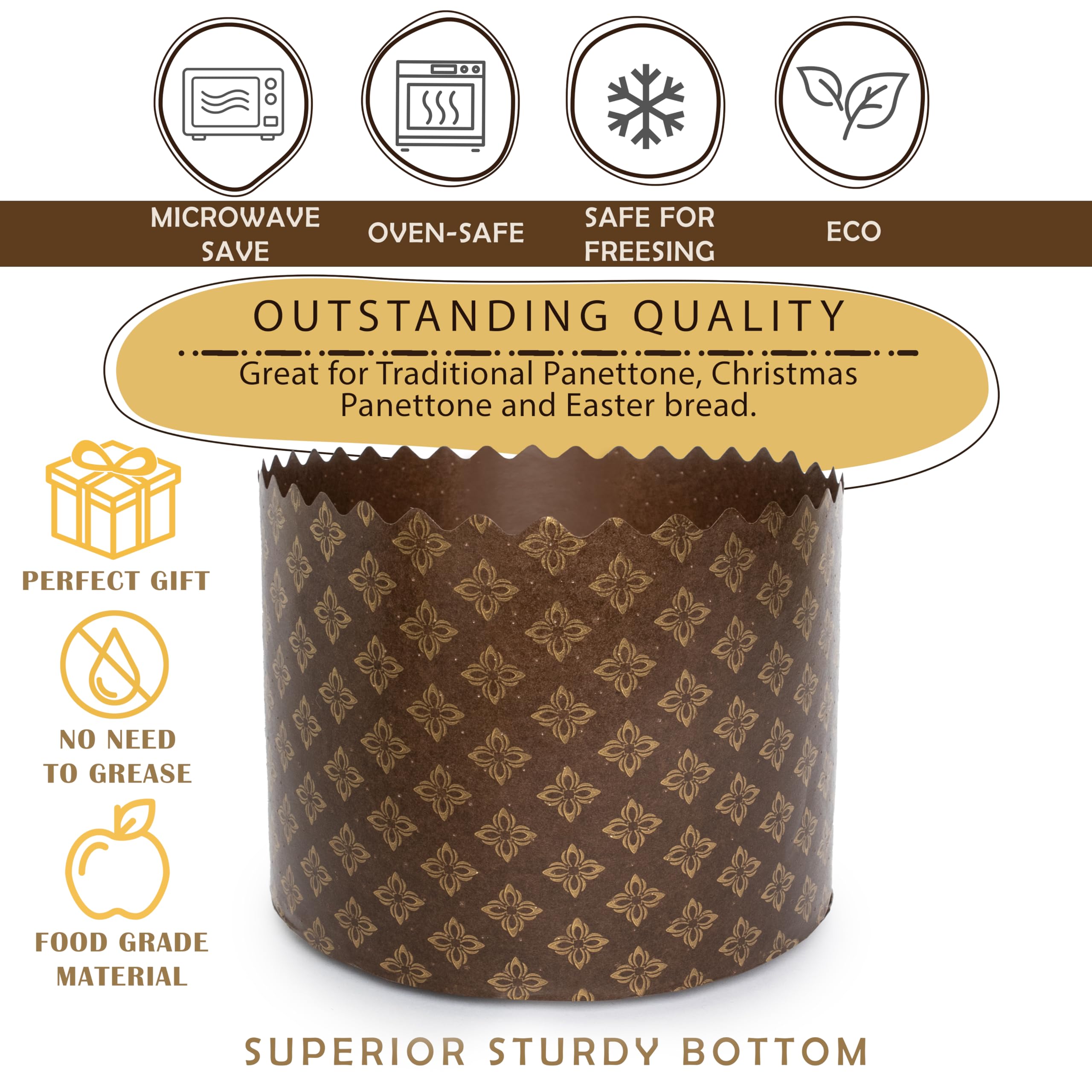 SHSH Trade Group molde panettone resistente a horno y microondas