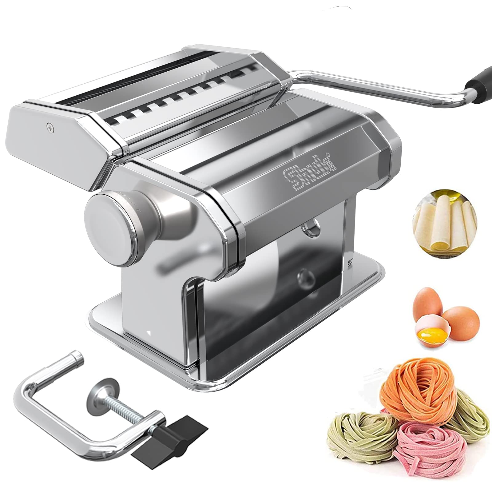 Shule máquina pasta acero inoxidable, cuerpo robusto para uso diario.